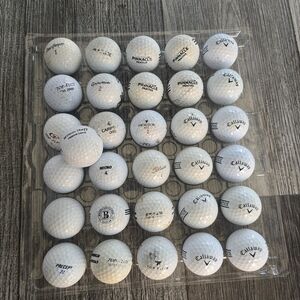 Assorted Golf Balls Callaway And Various Brands White Golf Balls - 31 Balls